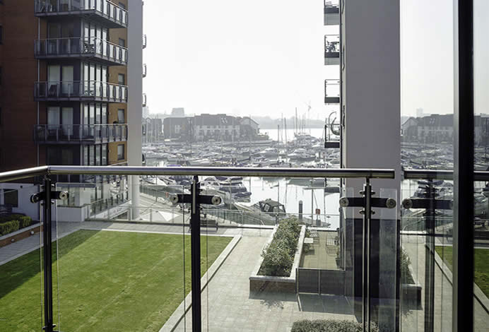 Ocean Village Apartment balcony view of marina