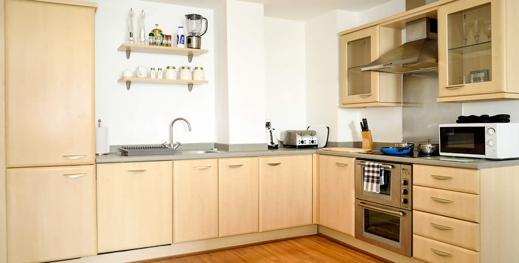 serviced flat kitchen